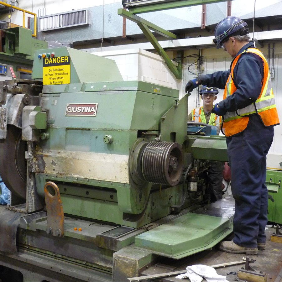 Removal Roll Grinder at Bowater Site