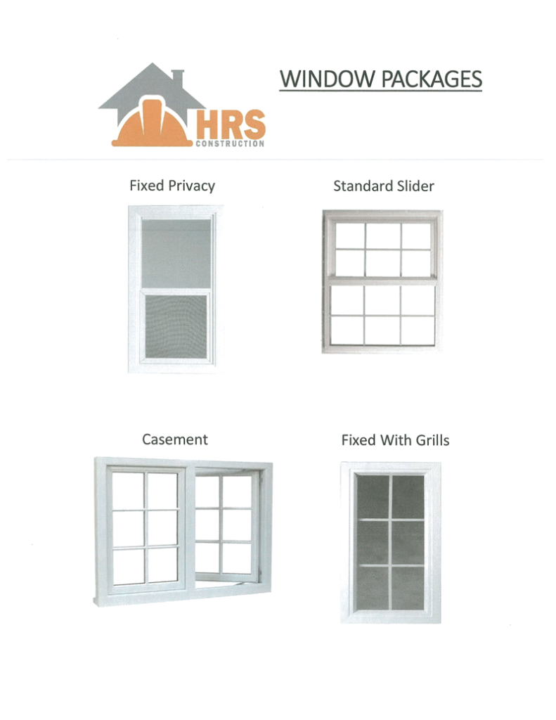 Custom Sheds Window Packages